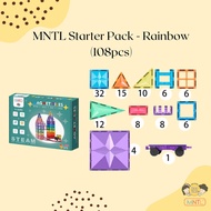 [HYKS] MNTL Magnetic Tiles 108 pcs Starter Pack l Colourful Magnetic Tiles l STEM Toys l Educational
