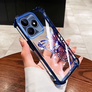 YBD HD Transparent Phone Case For Realme Note 50 C53 C51 C51S Narzo N53 Integrated Diamond Inlaid Si