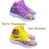 Tangerang Batik Shoes Motif Awi Koneng Chosamon Dance Women's Gymnastics Shoes Fashion Zumba Fitness Dance Gym Trainer Gym Original Comfortable Strong Lightweight Casual Sports