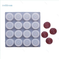 REDD Sealing Seal Wax Stamp Resin Mold 16 Cavity Wax Sealing Mat for DIY