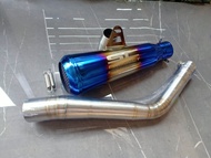 ชุดท่อสลิปออน GPX Demon Gr200R +ปลายตะเเกรงเอสซี สีรุ้ง