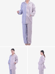 Pure Cotton Patient Gown with Contrasting Colors - Ideal for Hospital Use