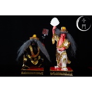12-Inch TALL Erye Bo Black White Immortal Qiye Eight Master STATUE 12INCH TUA JI YA PEK A Type