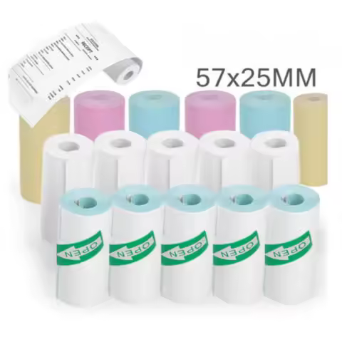 HD Mini Portable Thermal Printer 57mm Self-Adhesive Label Sticker Paper for Phone Picture Photo Univ