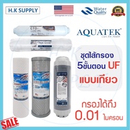 Aquatek ไส้กรองน้ำ UF / NANO 5 ขั้นตอน UF พีพี คาร์บอน เรซิ่น ยูเอฟ / นาโน โพสคาร์บอน USA PP Carbon 