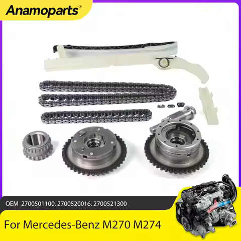 Engine Timing Chain Kit Camshaft Adjuster VVT Fit 1.6 2.0 L Gas For Mercedes -Benz M270 M274 M133 GL