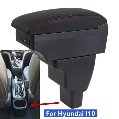 For Hyundai Grand HB20 Armrest Box Central storage Box For Hyundai i10 Interior Retrofit with USB ch