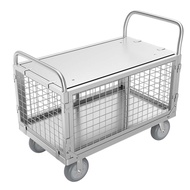Metal Folding Cart Multi Functional Trolley Steel Reinforced And Thickened Trolley Detachable Cart z
