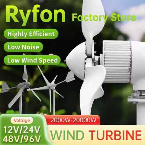 10KW 8KW 3/5 Blades Free Energy Household Windmill MAX 20KW Horizontal Maglev Wind Turbine Low Speed