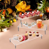 YOULITE Clear Acrylic Display Risers-Cupcake Stand for Dessert Buffet Cake Table Decorations–Showcas
