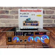 POWER AMPLIFIER WIRELESS KARAOKE FLECO BT-858A Amplifier Audio Stereo 2 Channel Bluetooth AMP FM USB