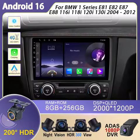 4G Head Unit For BMW 1 Series E81 E82 E87 E88 116i 118i 120i 130i 2004 - 2012 Multimedia BT Player S