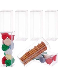 10入組透明婚禮禮品盒,矩形pvc透明糖果巧克力禮品盒,情人節禮物盒