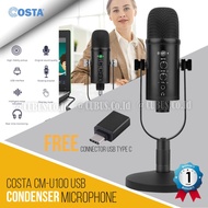 PROMO- COSTA CM-U100 MICROPHONE USB PROFESSIONAL CONDENSER PODCASTVOCAL
