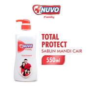 NUVO Family Sabun Mandi Cair Total Protect Botol 550ml