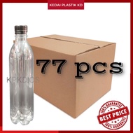 77pcs Bottle 500ml Empty (round) include cap. 77pcs Botol 500ml bulat siap berpenutup.