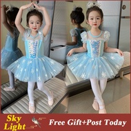 Elsa Costume For Kids Girl Frozen Sequin Mesh Snowflake Ballet Dress Baby Clothes Snow Queen Halloween Christmas Birthday Gift Party Wear