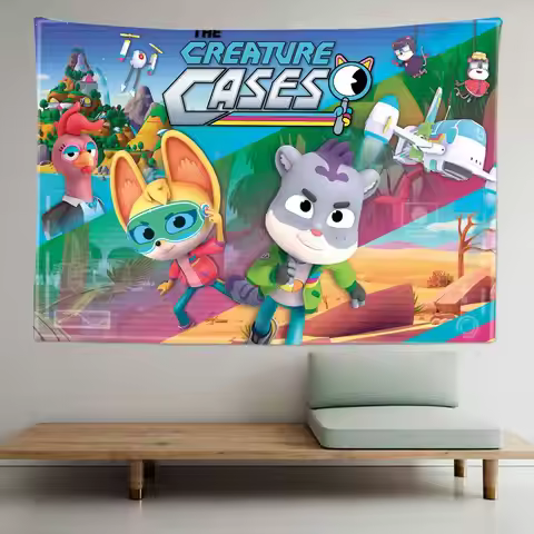The Creature Cases Theme Background Kids Happy Birthday New Year Party Decoration Poster Banner Gift