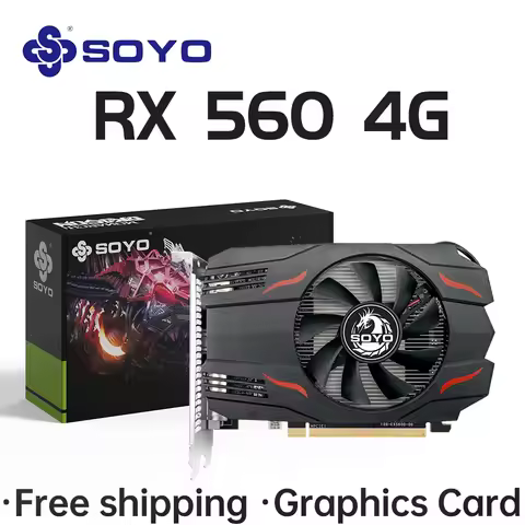 SOYO AMD Radeon RX550 4GB GPU GDDR5 14nm For Desktop PC Games Video RX560 Graphics Card 128bit RX 55