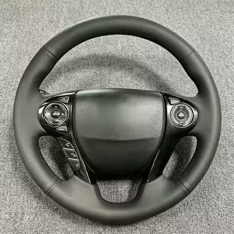 Car Accessories Hand-Stitched Black Artificial Leather Odyssey, Crosstour and Elysion Steering Wheel