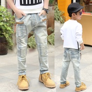 DIIMUU Kids Boys Long Jeans Children Denim Trousers Infant Clothing 5-11 Years