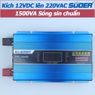 Inverter 1200W Standard Sine Wave SUOER FPC-1500AP 1500VA Inverter stimulates 12V DC to 220V AC