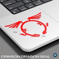 Crimson Dragon Seal Yugioh Vinyl Decal Waterproof Sticker for Tumbler Laptop Car Window