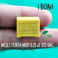 KAPASITOR MKP 0.22uF 275V CAPACITOR MEX MKP 0.22 uF