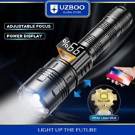 UZBOO Outdoor Flashlight Strong Light Flashlight Display Charging Wate