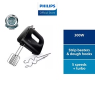 PHILIPS Daily Collection Mixer - HR3705/11, 300W, 5 Speeds + Turbo, Lightweight Handheld, Strip beat