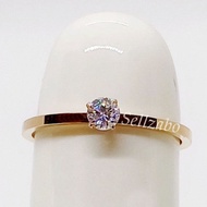 Alloy Rings US Size 6.5 Gold Golden Accessories Aksesori Emas Cincin Solitaire Ladies Women Girls Wa