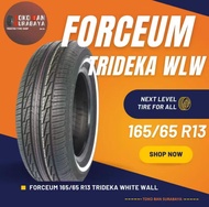 Ban Forceum 165/65 R13 165/65R13 16565R13 165/65/13 16565 R13 R13 R13 Trideka WLW White Wall Stripe