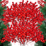 30pcs Christmas Simulation Berry 14 Berries Artificial Flower Fruit Cherry Plants Home Christmas Party Decoration DIY Gift