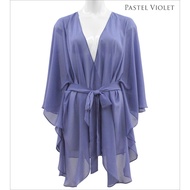 Annebra Nightwear เสื้อคลุม ผ้าชีฟอง Chiffon Robe รุ่น AN8-693 สีม่วง