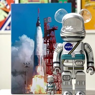 Be@rbrick - NASA Astronaut Gear Joint 400% &amp; 100%  28 cm &amp; 7 cm Bearbrick  ABS  Collection Gift Anime Action Figures