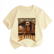 Baju Tshirt Budak Anomali Tung Tung Sahur Cotton 100 Top Printed Kids Tops Short Sleeve Round Neck