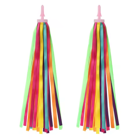2pcs Bicycle Handlebar Streamers Bike Streamers Kids Girl Boy Scooter Cycling Colorful Streamers Rib