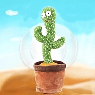 Dancing Talking Cactus Toys for Baby Boys and Girls, Singing Mimicking Recording Repeating What You Say Sunny Cactus Electronic Light Up Plush Toy with 120 English Songs Smart Toy (Red)