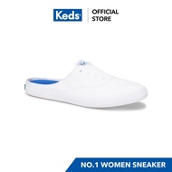 KEDS WF58023 MOXIE MULE WASHED TWILL /WHITE Women's Slip-on Sneakers White good