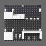 Punch-free Peg Board Wall Shelf Desktop Storage Racks Grid Photo Wall Living Room Nordic Wall Decora