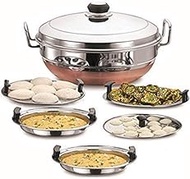 Copper Bottom T Type IDLY Cooker IDLY Maker Multi KADAI Multi KADHAI IDLI Cooker IDLI Maker 4IN1