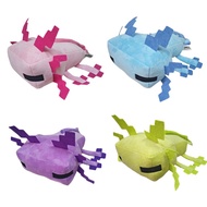 28cm Axolotl Minecraft Plush Toy Doll Soft Stuffed Pink Blue Green Purple Game My World Kid Toy Gift