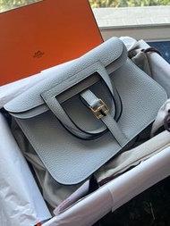 Hermes Halzan 25 08聖杯藍 Blue Pale 100%新