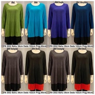 Fb2052 Long blouse Lycra / baju borong murah