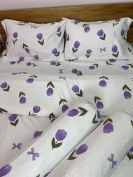 Complete Bed Sheet Set 7 Pieces ชุดผ้าปูที่นอนครบเซ็ต 7 ชิ้น ขนาด Sizes 3.5 5 and 6 Feet.