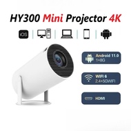 Hy300 Wireless Pro WIFI Bluetooth Cinema Android LED โปรเจคเตอร์ขนาดเล็ก4K Android 1080P hy300ไร้ส