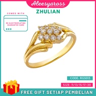[RG5013] Cincin BATU RINGKAS ZHULIAN Gold Plated Ring Jewellery Cincin Zhulian Original Zhulian Ring