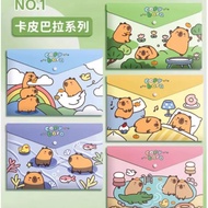 Capybara A4 PVC File Buckle Pocket Folder Stationery Storage Paper Document Bag