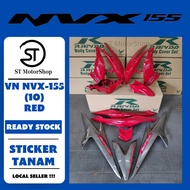 YAMAHA NV-X NVX V1 VN NVX-155 (10) RED COVER SET (STICKER TANAM) RAPIDO NEW ACCESSORY AKSESORI
