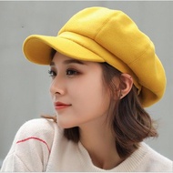 Fashion Wild Wool Women Beret Autumn Winter Octagonal Cap Hats Stylish Artist Painter Newsboy Caps B